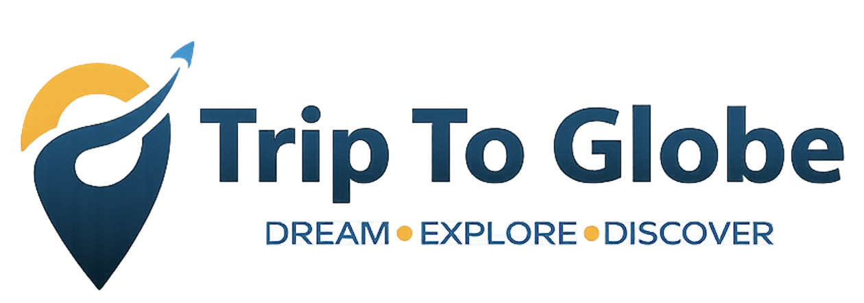 Trip To Globe travel agency logo representing global travel and destinations